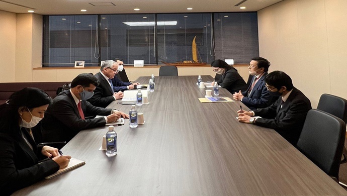 Meeting of the Minister of Foreign Affairs of the Republic of Tajikistan with the Director-General, Foreign Service Training Institute of the MFA Japan