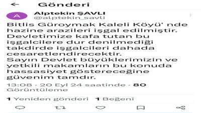 ALPTEKİN ŞAVLI `DAN BAKAN MURAK KURUM `A ÇAĞRI