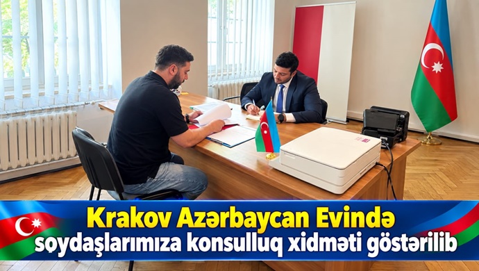 Krakov Azərbaycan Evində soydaşlarımıza konsulluq xidməti göstərilib
